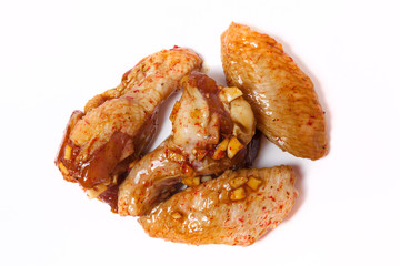 Raw chiken meat on a light background