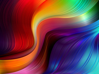 Abstract geometric gradient background of dynamic shapes of moving fluid flows - 305470101