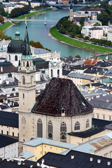 Aerial view of Salzburg (Austria)