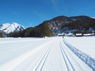 Tirol - Langlaufloipe in Scharnitz