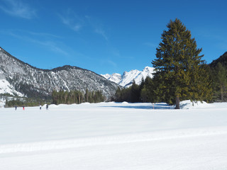 Fototapeta na wymiar Langlaufen in Tirol