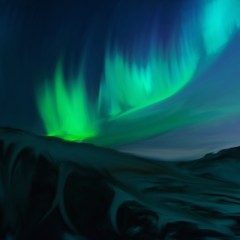 Northern lights in the night sky drawing.