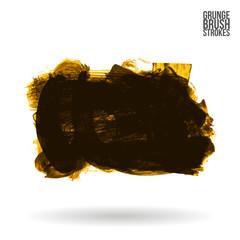 Brush stroke and texture. Grunge vector abstract hand - painted element. Underline and border design.