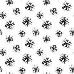 Seamless pattern with snowflakes