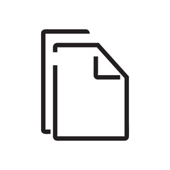 Black line Paper icon isolated on white background. Document, page, office concept. Vector Illustration