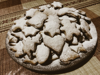 Christmas and New Year gingerbread cookies
