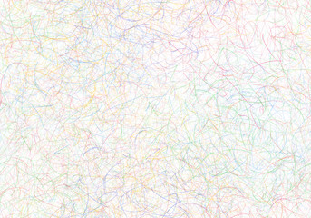 Fototapeta premium Beautiful colorful lines and fibers on white background for seamless pattern, decoration, and making cool banner on page, presentation and website