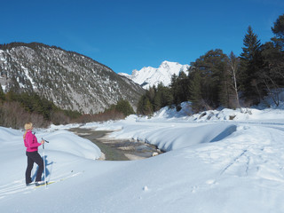 Karwendelgebirge im Winter - Langlaufen