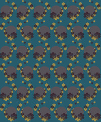  tapestry bubble flower blue background