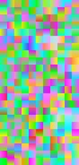 Simple mosaic art background with shiny colored square shapes.