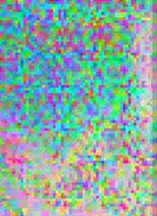 Simple mosaic art background with shiny colored square shapes.