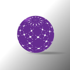 Purple ball. Vector