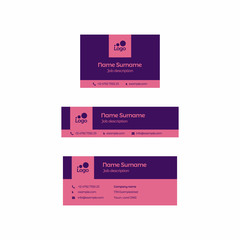 Corporate Email Signature Design Purple Pink