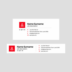 Corporate Email Signature Design Red Small