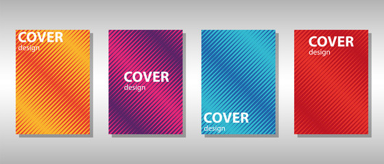Colorful book cover design pattern, A4 template. Vector illustration.