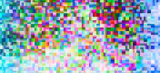 Simple mosaic art background with shiny colored square shapes.