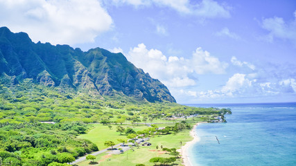 Fototapeta na wymiar Hawaii, Sunset, Island, landscapes 