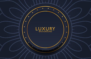 Luxury gold mandala ornate background for wedding invitation, book cover. Arabesque islamic background