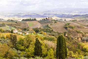 Fototapeta na wymiar Tuscany landscape in Italy.