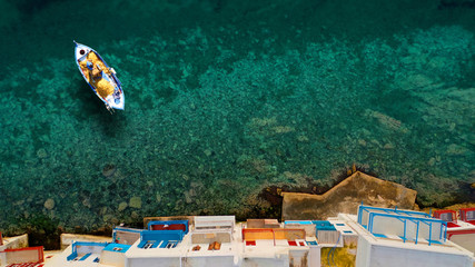 Aerial panoramic view of world famous little Venice picturesque settlement in main village of...