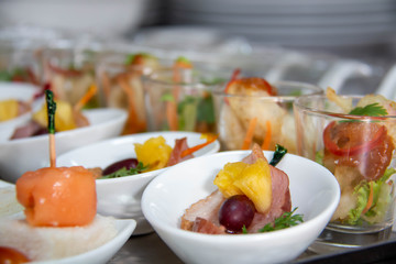  food Cocktail in small cup in event