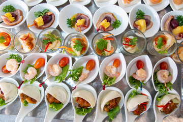  food Cocktail in small cup in event