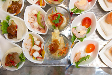  food Cocktail in small cup in event