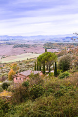 Tuscany landscape in Italy.