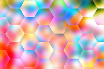 3d realistic glass surface background with shiny hexagonal shapes.