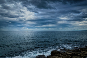 Costa Adriatica Italia al tramonto