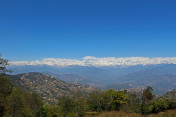 Nepal with a view of the Himalayas