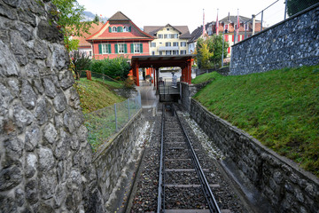 Fototapeta na wymiar Stanserhornbahn, Talstation, Stans, Nidwalden, Schweiz
