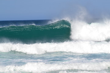 crashing waves and surf