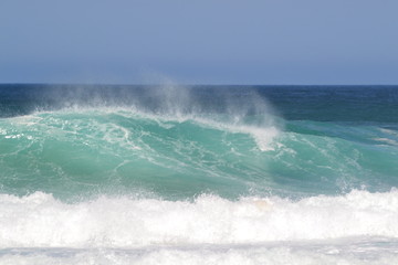 crashing waves and surf