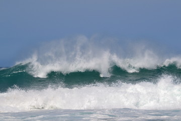 crashing waves and surf