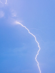 thunderstorm lightning in the sky in clouds