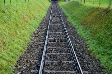 Geleise der Stanserhornbahn, Stans, Nidwalden, Schweiz
