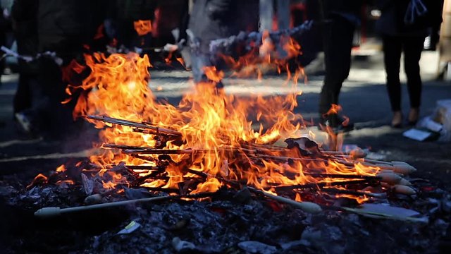 Dondo-Yaki, Japanese New Year Festival of Fire, Spiritual Bonfires