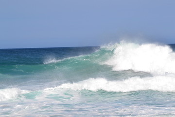 crashing waves and surf