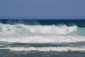 crashing waves and surf