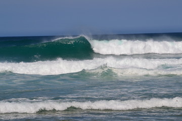 crashing waves and surf