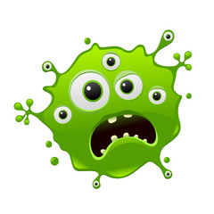 vector bacteria cartoon face