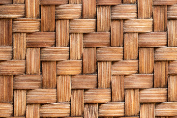 Closed up of wood weave craft textured background