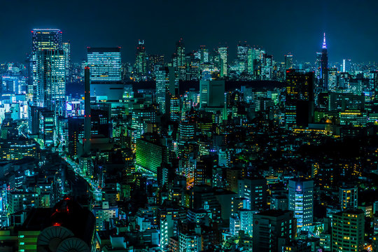 Tokyo skyline, JAPAN Night view
