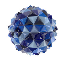 sphere divided into a network of triangles