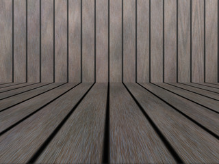 Wood texture background pattern. Dark hardwood planks surface of wooden board floor wall fence. Abstract timber decorative illustration.