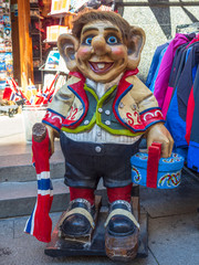 Norwegian Troll near souvenir shop in Oslo, Norway