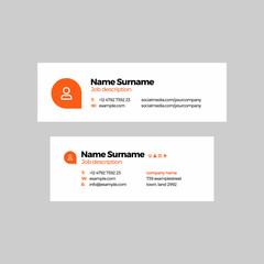 Corporate Email Signature Design Orange Simple