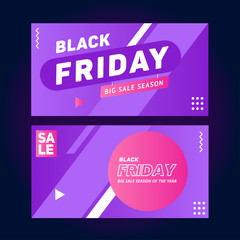 Purple banner design. Abstract poster. Gift card, Sale voucher, Header, vector design. Facebook Banner