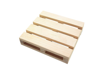 Close up of Wooden crate isolate on white background.